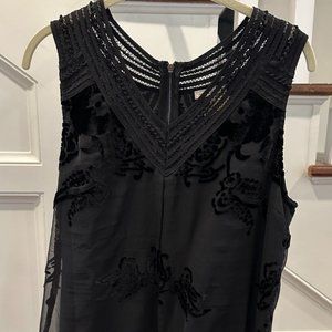 Anthropologie Silk and Velvet Top